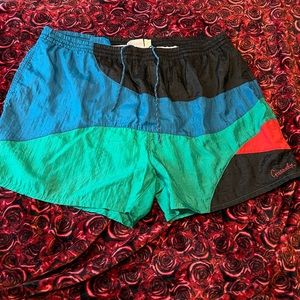 Men’s Vintage Givenchy Activewear Color Block Shorts Size 3XL